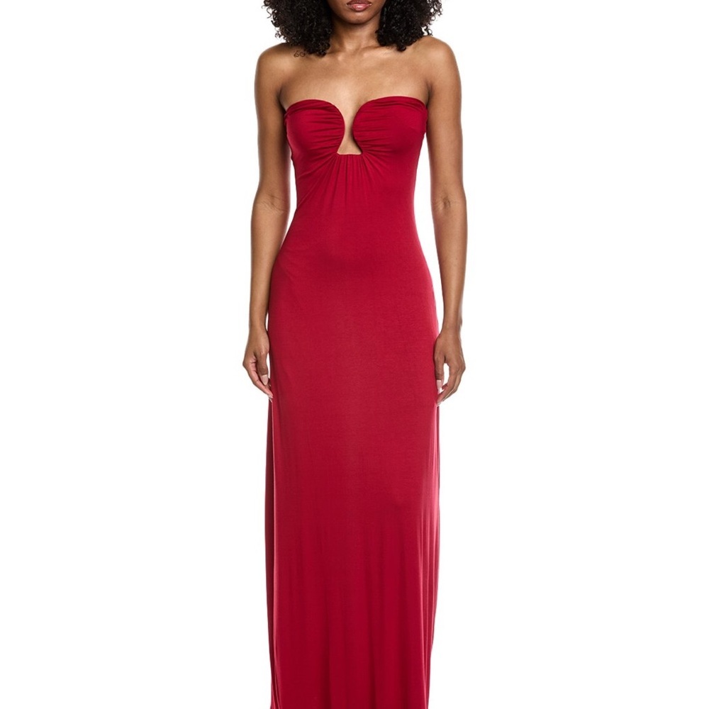 NWOT Amanda Uprichard Saladana Red Strapless Maxi Dress Size Medium